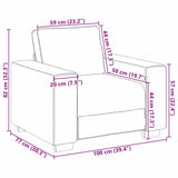 Canapé avec coussin Vert foncé 100 x 77 x 82 cm tissu