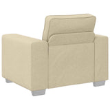 Canapé avec coussin Crème 100 x 77 x 82 cm tissu