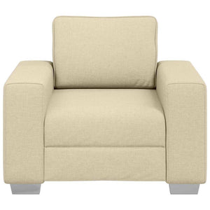Canapé avec coussin Crème 100 x 77 x 82 cm tissu