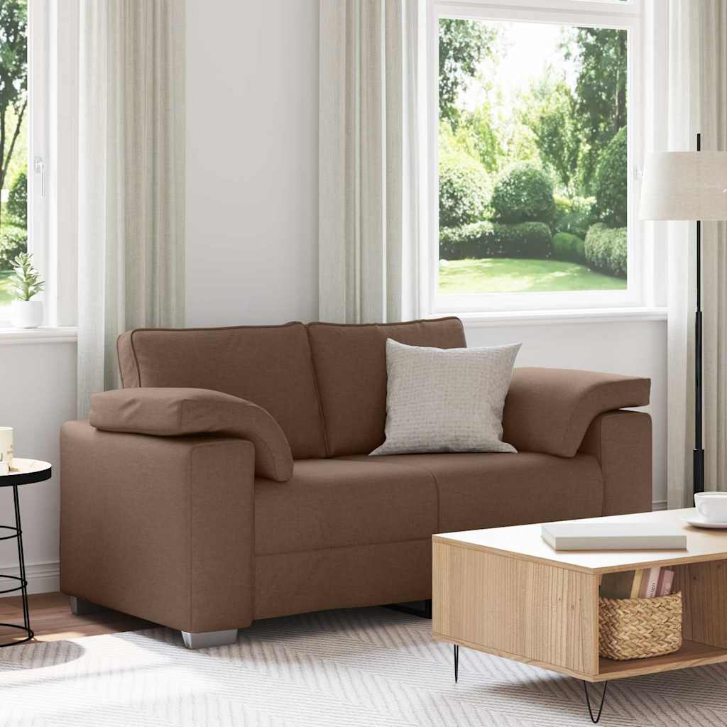 Canapé avec coussin Marron 160 x 77 x 82 cm tissu