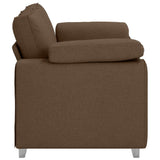 Canapé avec coussin Marron 160 x 77 x 82 cm tissu