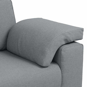Canapé avec coussin Gris clair 219 x 77 x 82 cm tissu