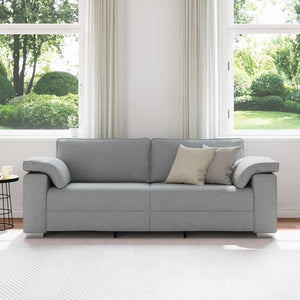 Canapé avec coussin Gris clair 219 x 77 x 82 cm tissu