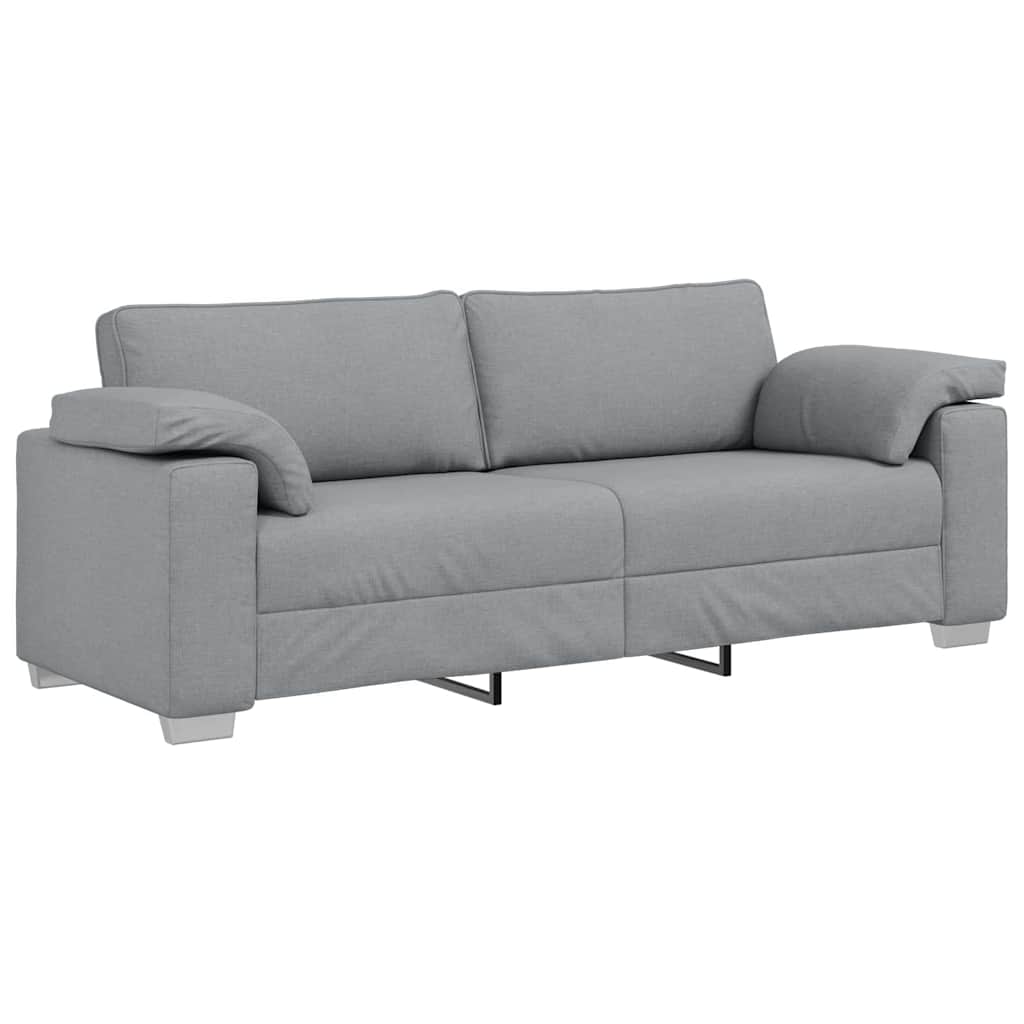 Canapé avec coussin Gris clair 219 x 77 x 82 cm tissu