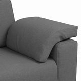 Canapé avec coussin Gris foncé 219 x 77 x 82 cm tissu