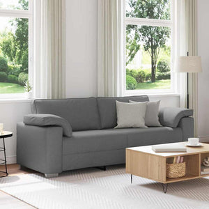 Canapé avec coussin Gris foncé 219 x 77 x 82 cm tissu