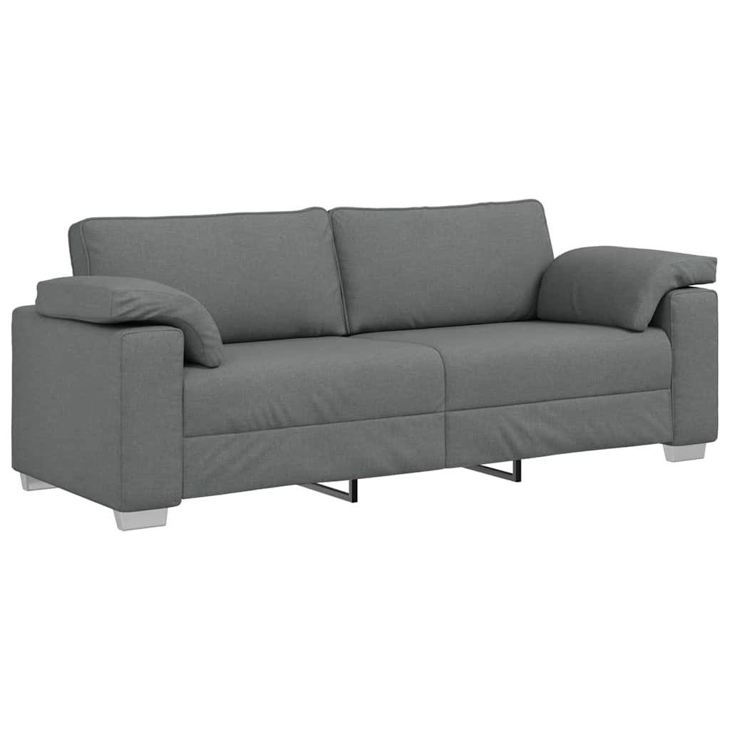 Canapé avec coussin Gris foncé 219 x 77 x 82 cm tissu