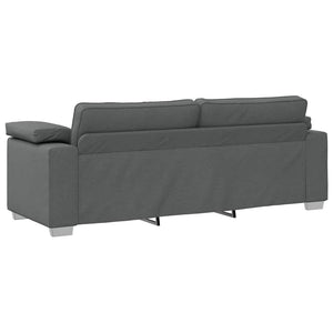 Canapé avec coussin Gris foncé 219 x 77 x 82 cm tissu
