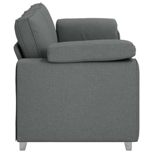Canapé avec coussin Gris foncé 219 x 77 x 82 cm tissu
