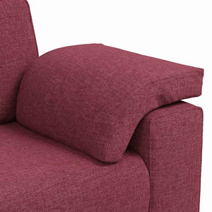 Canapé avec coussin Rouge bordeaux 219 x 77 x 82 cm tissu