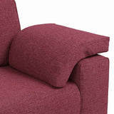 Canapé avec coussin Rouge bordeaux 219 x 77 x 82 cm tissu