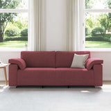 Canapé avec coussin Rouge bordeaux 219 x 77 x 82 cm tissu