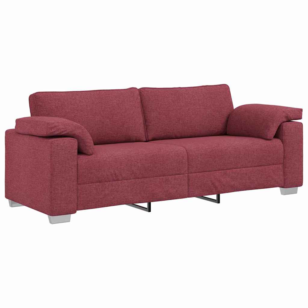 Canapé avec coussin Rouge bordeaux 219 x 77 x 82 cm tissu