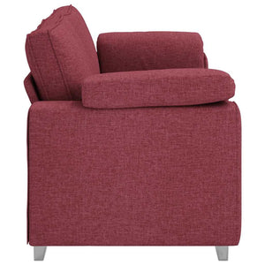 Canapé avec coussin Rouge bordeaux 219 x 77 x 82 cm tissu