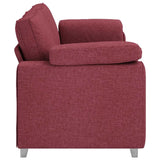 Canapé avec coussin Rouge bordeaux 219 x 77 x 82 cm tissu