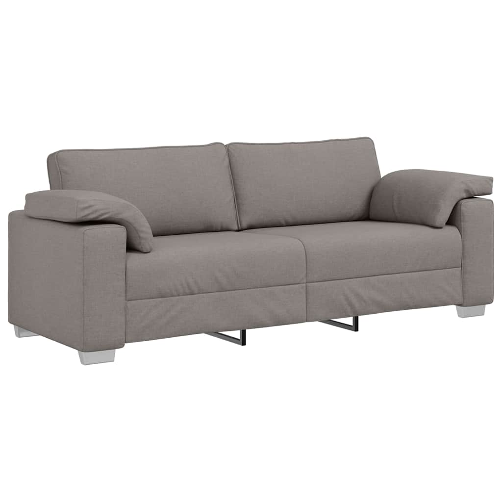 Canapé avec coussin Taupe 219 x 77 x 82 cm tissu