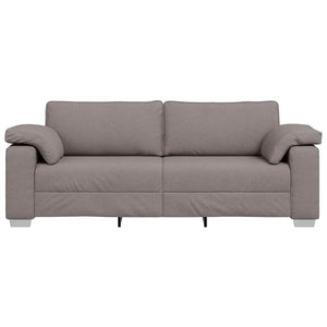 Canapé avec coussin Taupe 219 x 77 x 82 cm tissu