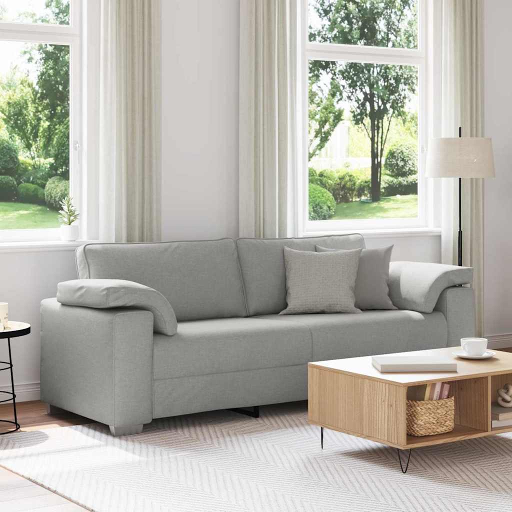 Canapé avec coussin Gris nuage 219 x 77 x 82 cm tissu