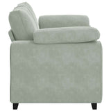 Canapé causeuse gris clair 120 cm velours