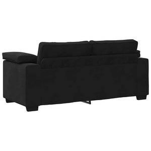 Canapé causeuse noir 140 cm velours