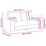 Canapé causeuse noir 140 cm velours