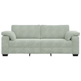 Canapé à 3 places gris clair 178 cm Velours