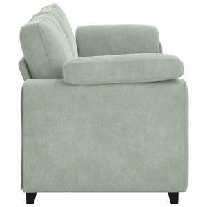 Canapé à 3 places gris clair 178 cm Velours