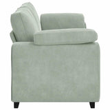 Canapé à 3 places gris clair 178 cm Velours
