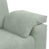 Canapé à 3 places gris clair 178 cm Velours