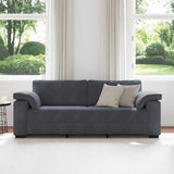 Canapé à 3 places gris foncé 178 cm velours