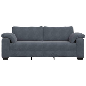 Canapé à 3 places gris foncé 178 cm velours