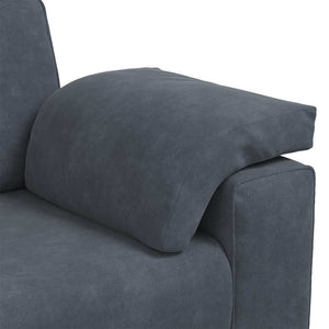 Canapé à 3 places gris foncé 178 cm velours