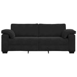 Canapé à 3 places noir 178 cm velours