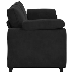 Canapé à 3 places noir 178 cm velours