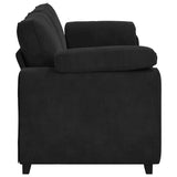 Canapé à 3 places noir 178 cm velours