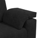 Canapé à 3 places noir 178 cm velours