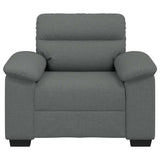 Fauteuil gris foncé 60 cm tissu