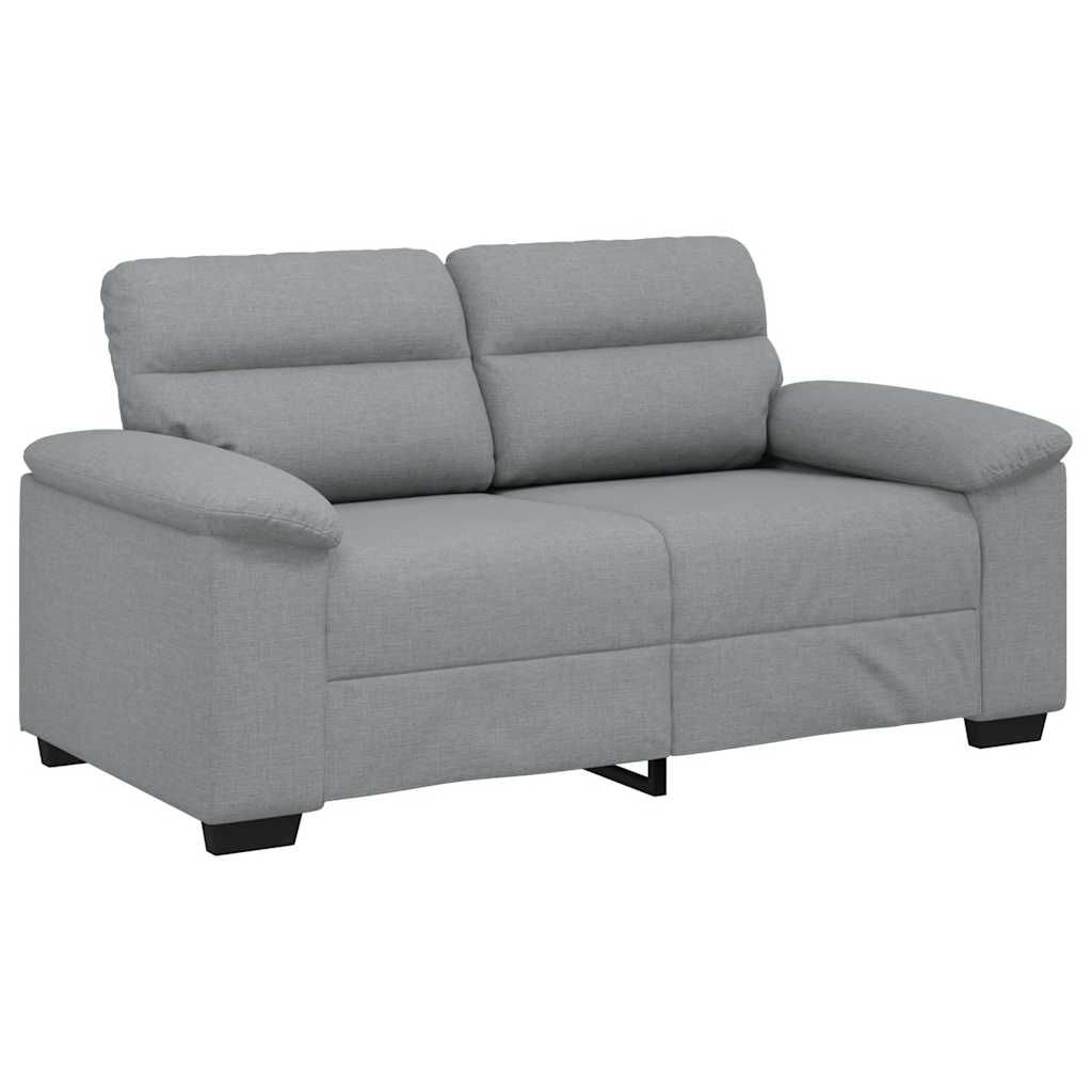 Canapé à 2 places gris clair 120 cm tissu
