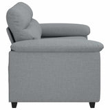 Canapé à 2 places gris clair 120 cm tissu