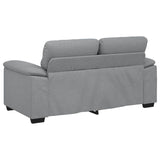 Canapé à 2 places gris clair 120 cm tissu
