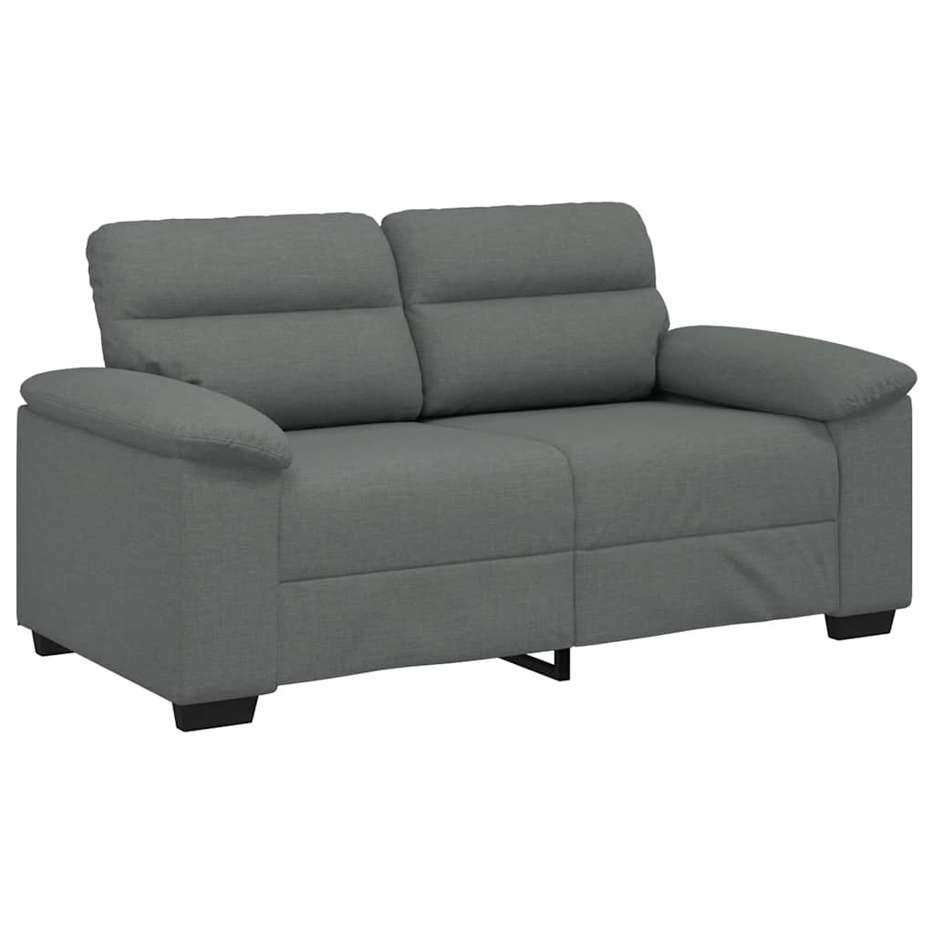 Canapé à 2 places gris foncé 120 cm tissu