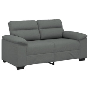 Canapé à 2 places gris foncé 120 cm tissu