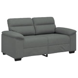 Canapé à 2 places gris foncé 120 cm tissu