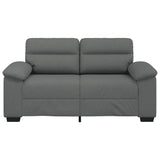 Canapé à 2 places gris foncé 120 cm tissu