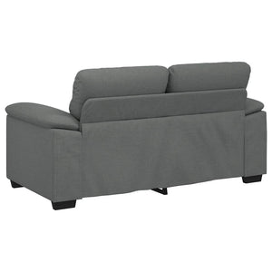 Canapé à 2 places gris foncé 120 cm tissu