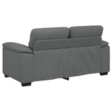 Canapé à 2 places gris foncé 120 cm tissu