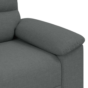 Canapé à 2 places gris foncé 120 cm tissu