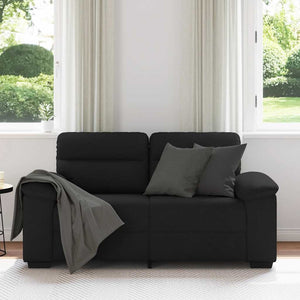 Canapé à 2 places noir 120 cm tissu