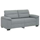 Canapé à 2 places gris clair 140 cm tissu
