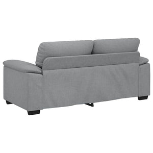 Canapé à 2 places gris clair 140 cm tissu